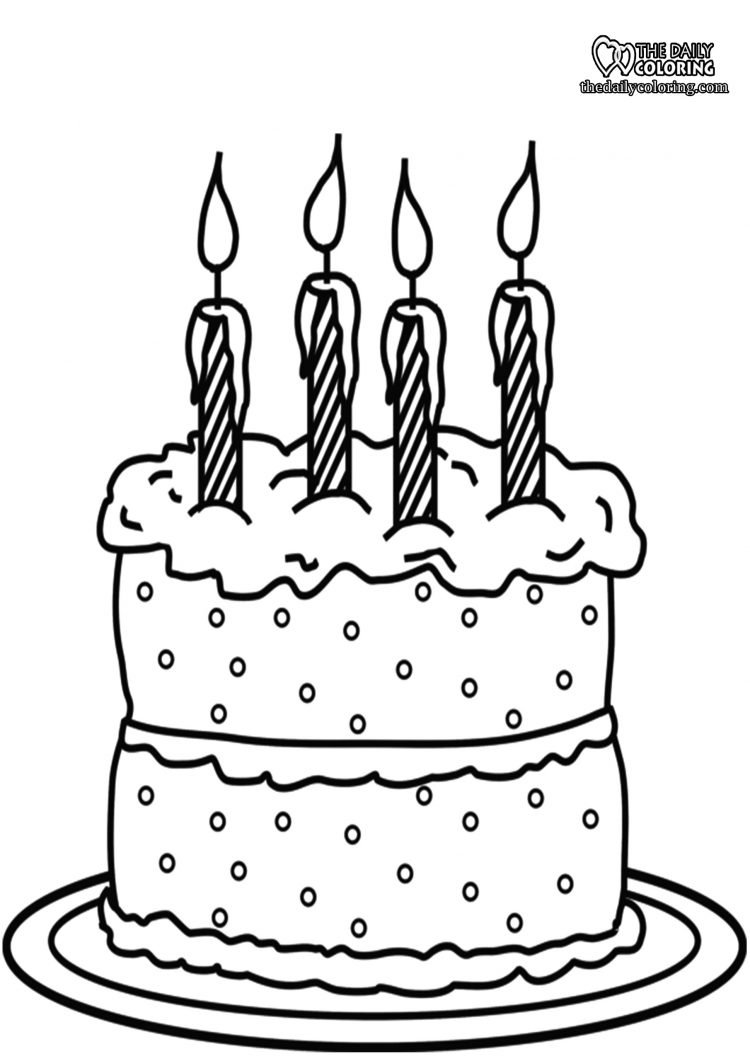 Cake Coloring Pages - The Daily Coloring