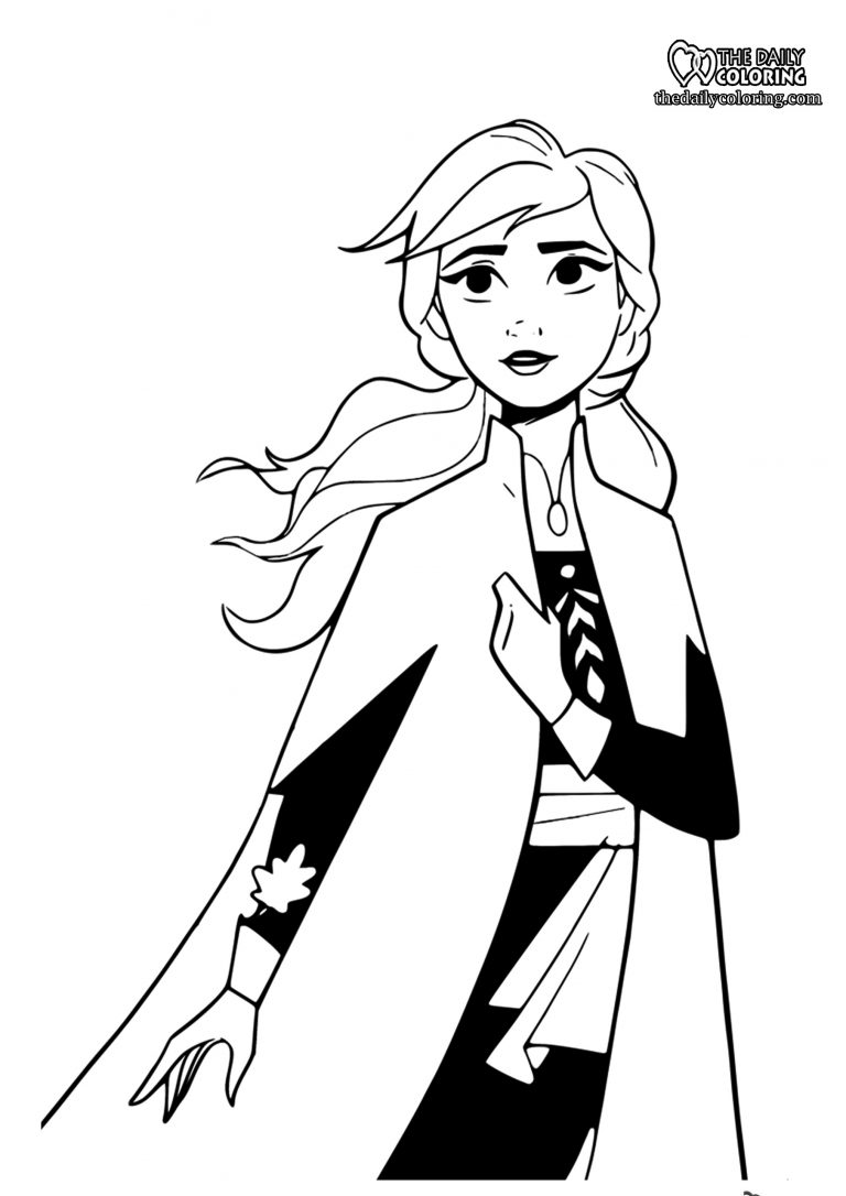 Elsa and Anna Coloring Pages [9 Pages] - The Daily Coloring