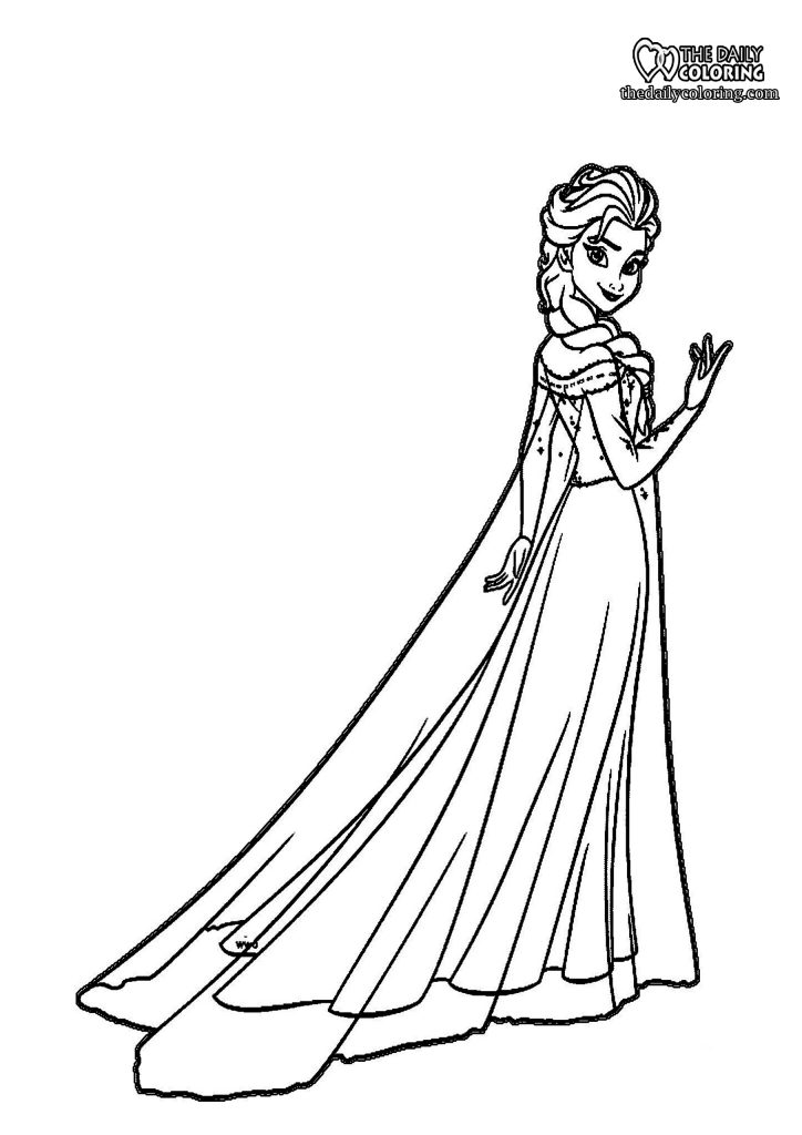 Elsa and Anna Coloring Pages [9 Pages] - The Daily Coloring