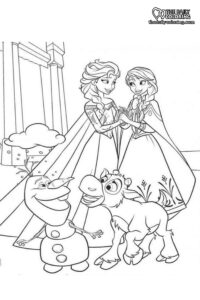 Elsa and Anna Coloring Pages [9 Pages] - The Daily Coloring