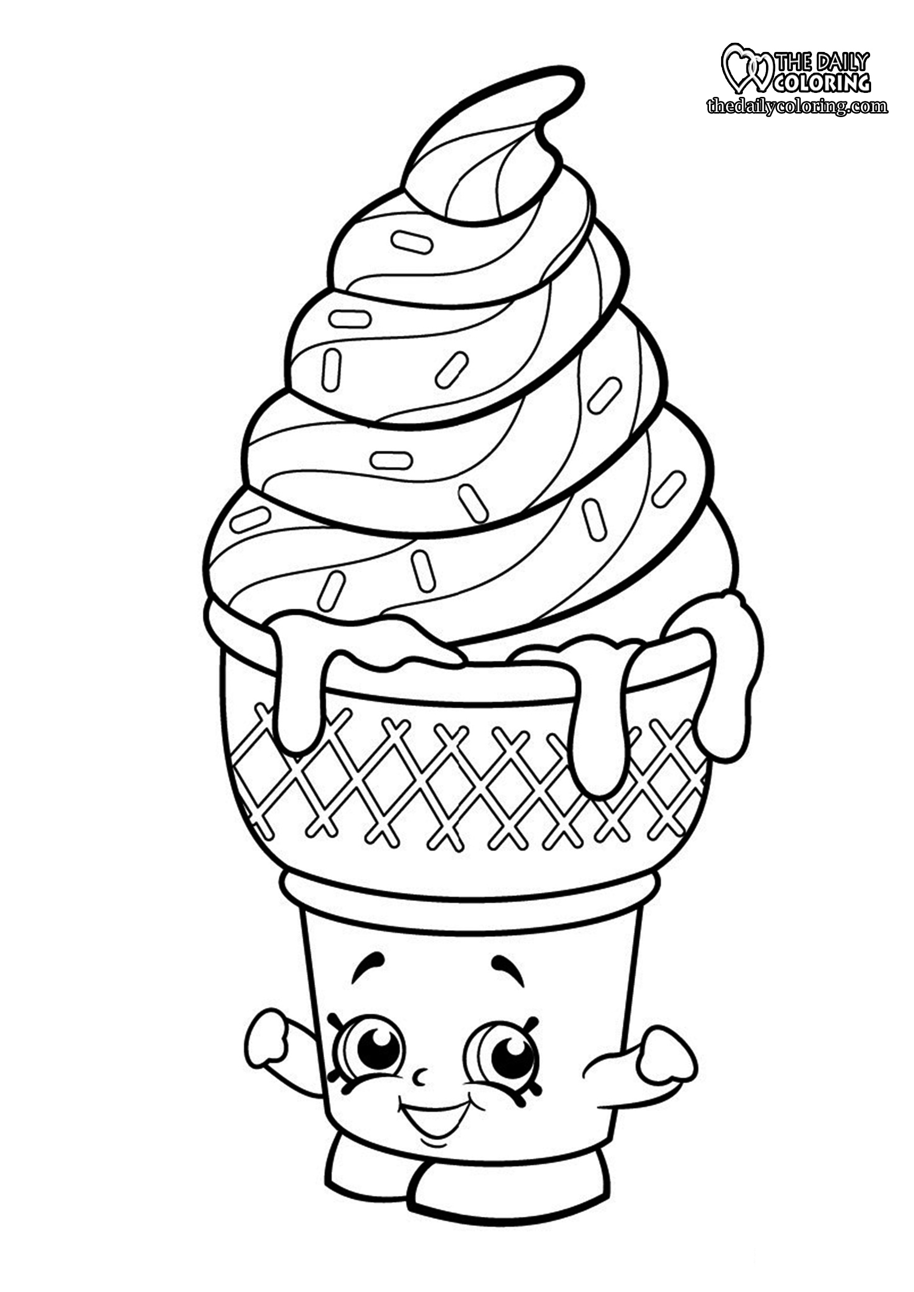 Education Game For Children Coloring Page Cartoon Food Ice Cream