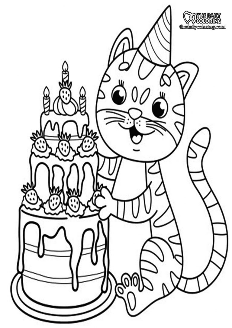 Cat Coloring Pages (2023) - The Daily Coloring