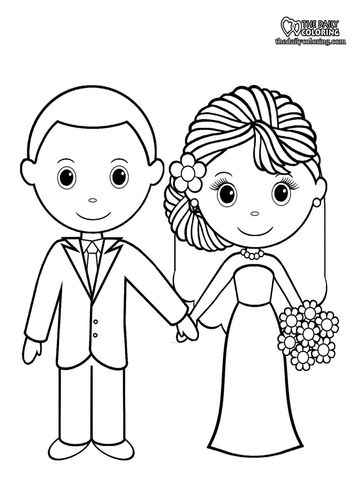 Wedding Coloring Pages (2023) - The Daily Coloring