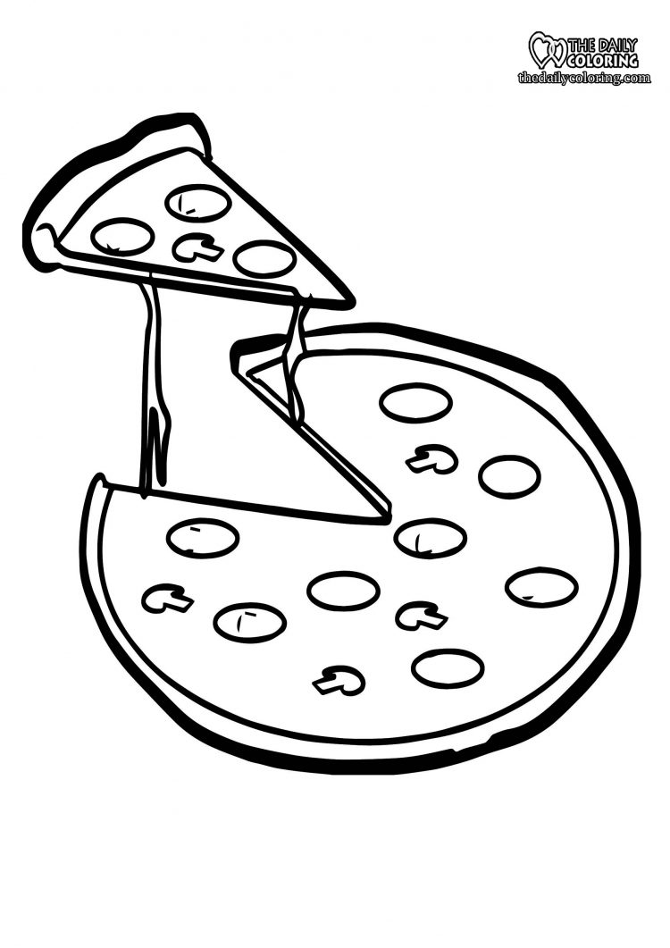 Pizza Coloring Pages – The Daily Coloring