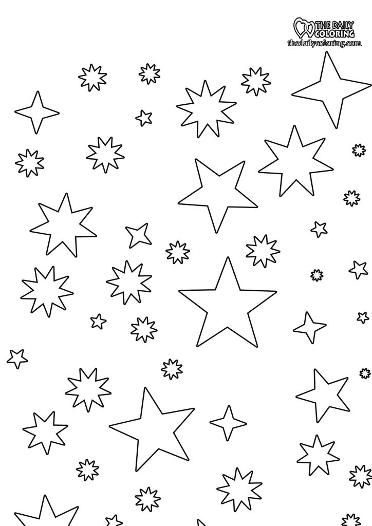 Stars Coloring Pages - The Daily Coloring