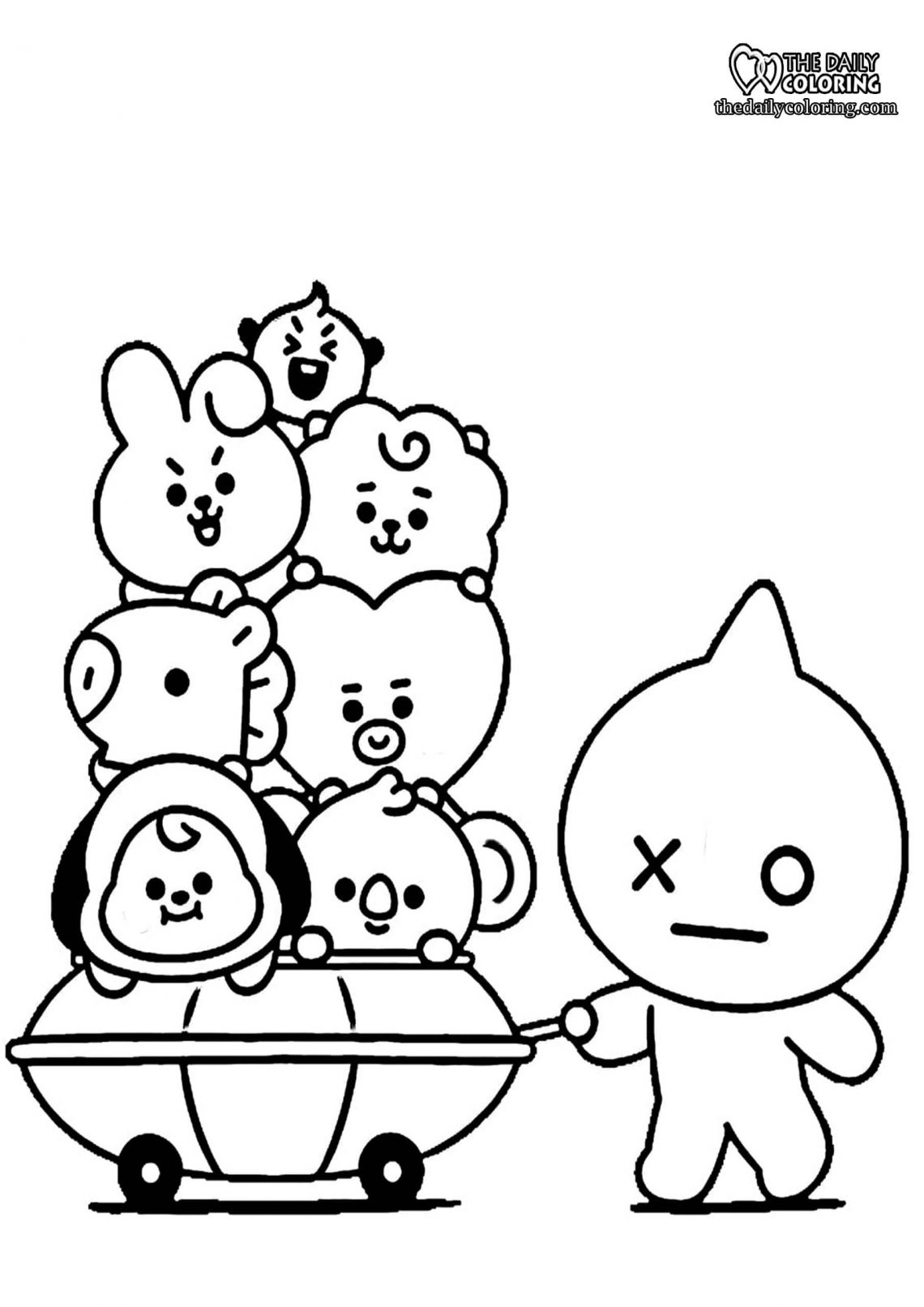 BT21 Coloring Pages - The Daily Coloring