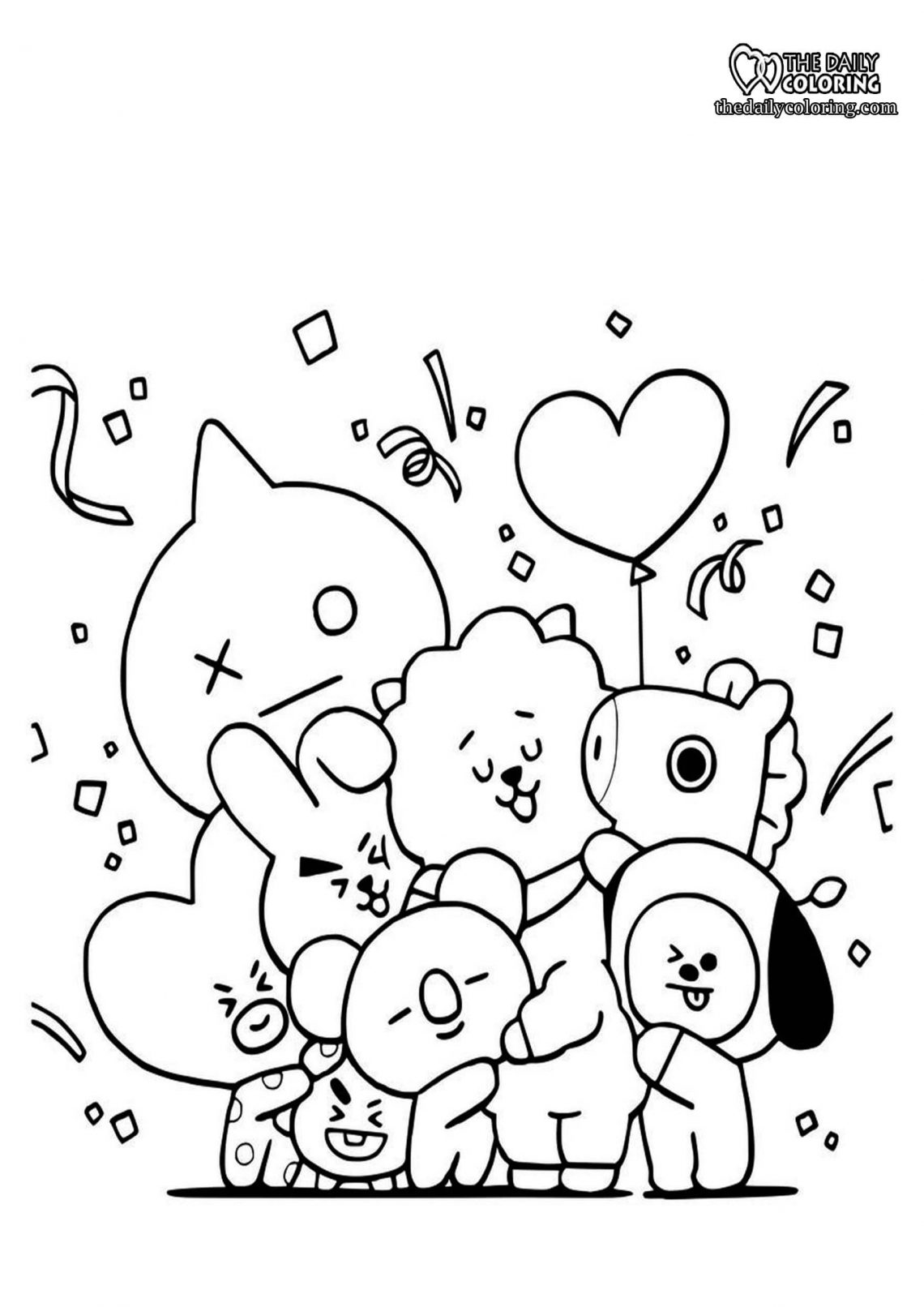 BT21 Coloring Pages - The Daily Coloring