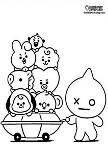 BT21 Coloring Pages - The Daily Coloring