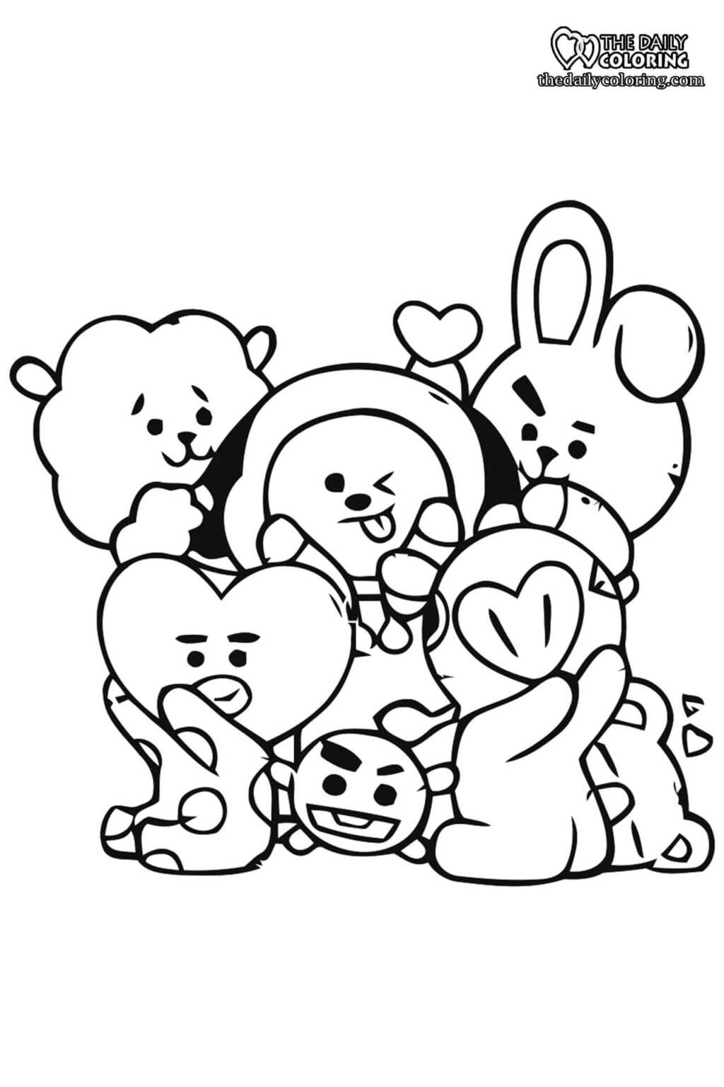 BT21 Coloring Pages - The Daily Coloring