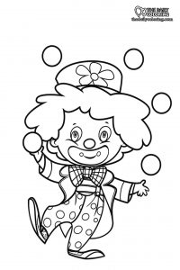 Clown Coloring Pages - The Daily Coloring