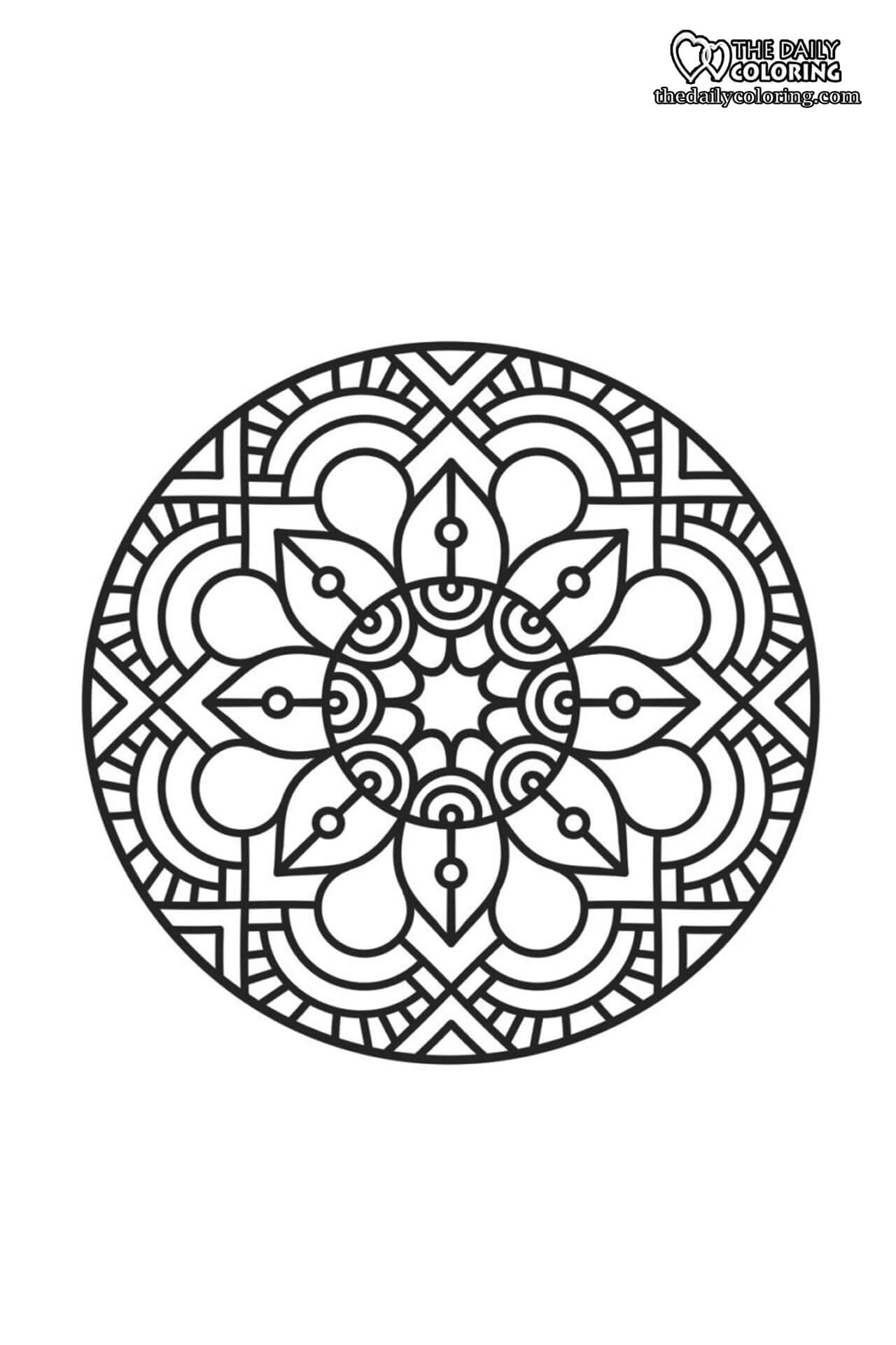 Easy Mandala Coloring Pages   The Daily Coloring - bestcoloring-pages.com
