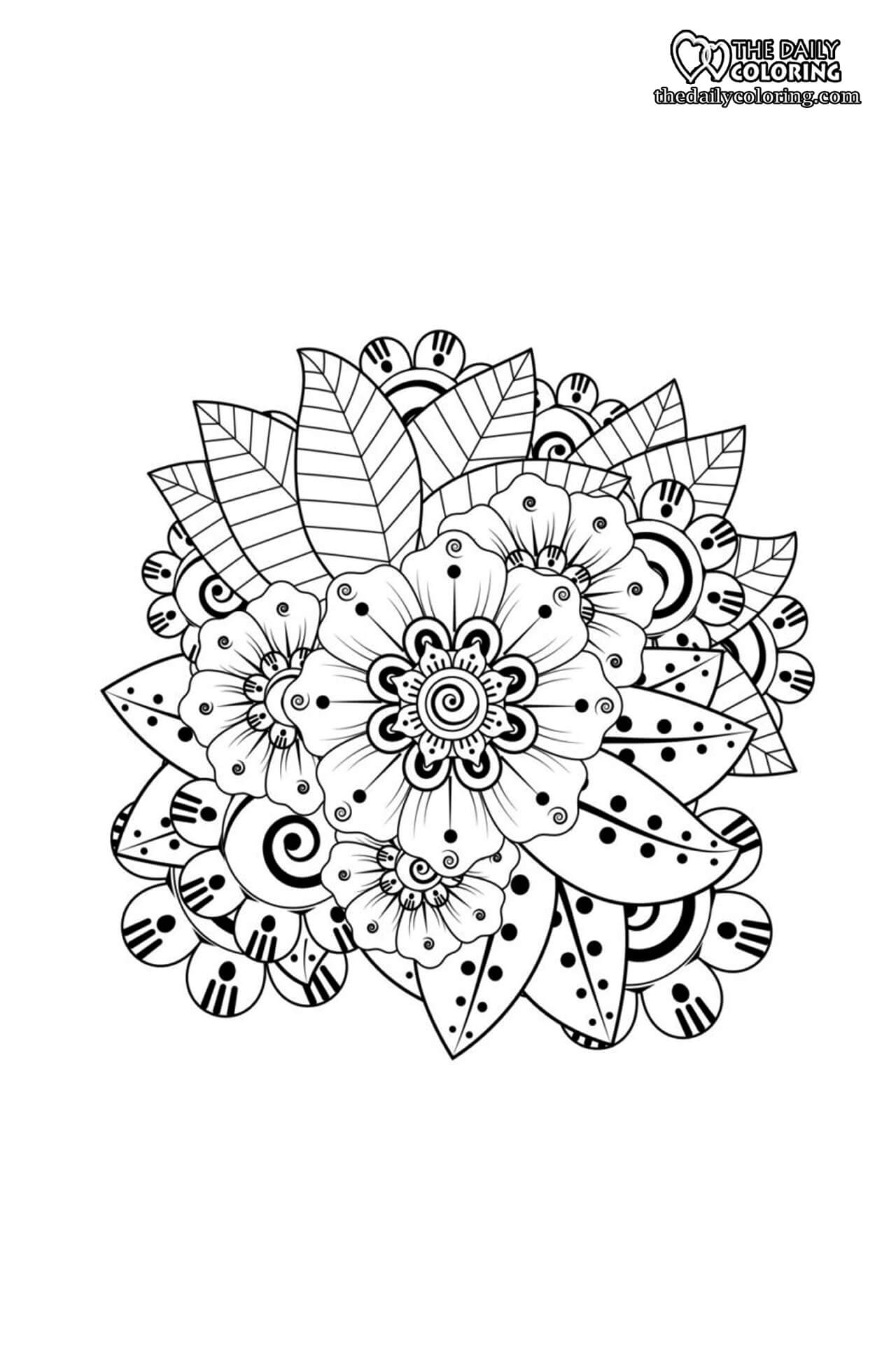 Easy Mandala Coloring Pages   The Daily Coloring
