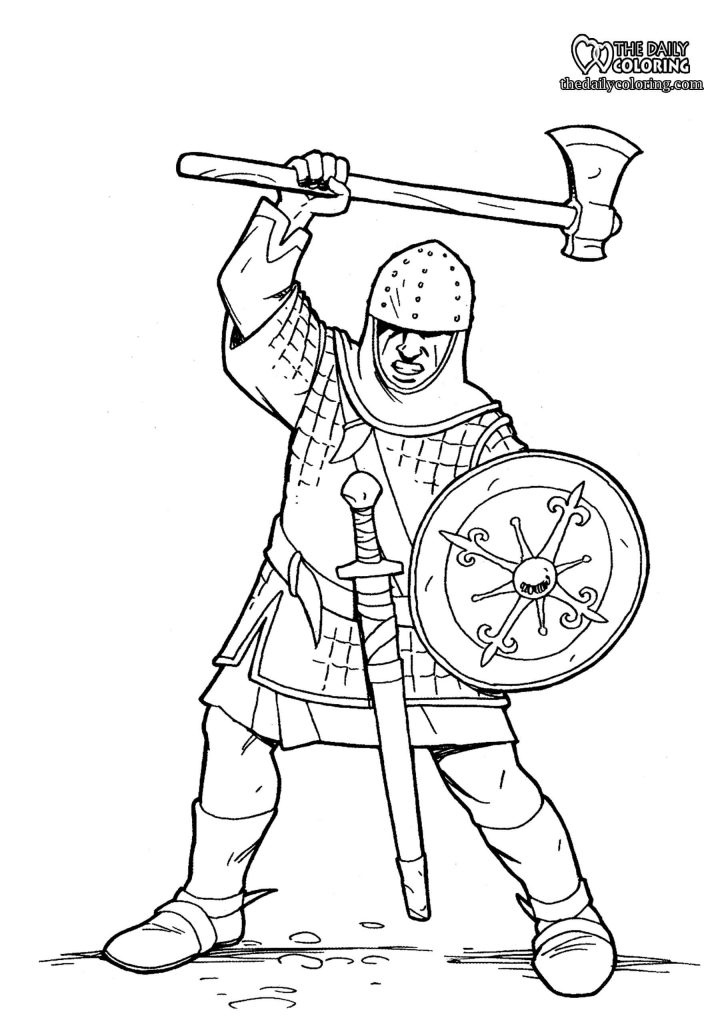 Knight Coloring Pages - The Daily Coloring