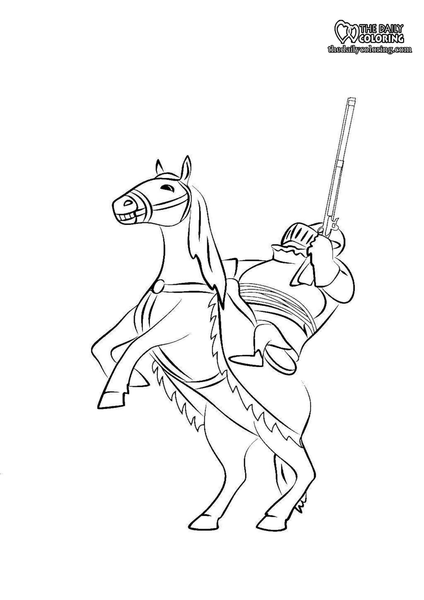 Knight Coloring Pages - The Daily Coloring