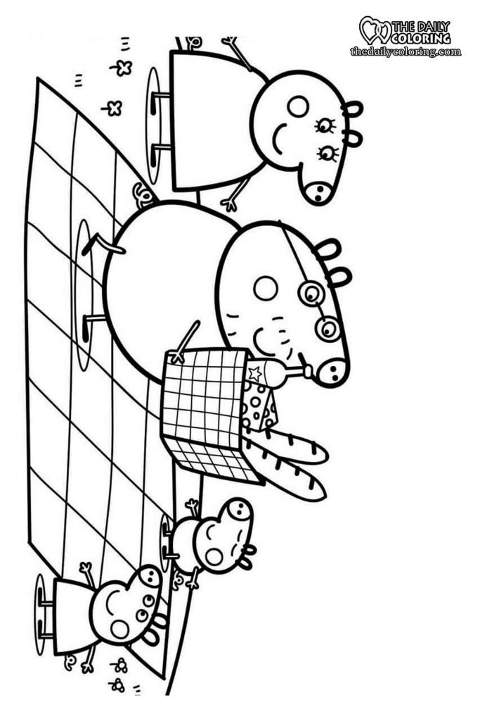 Peppa Pig Coloring Pages - The Daily Coloring