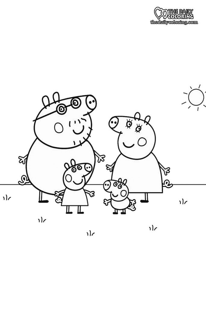 Peppa Pig Coloring Pages - The Daily Coloring
