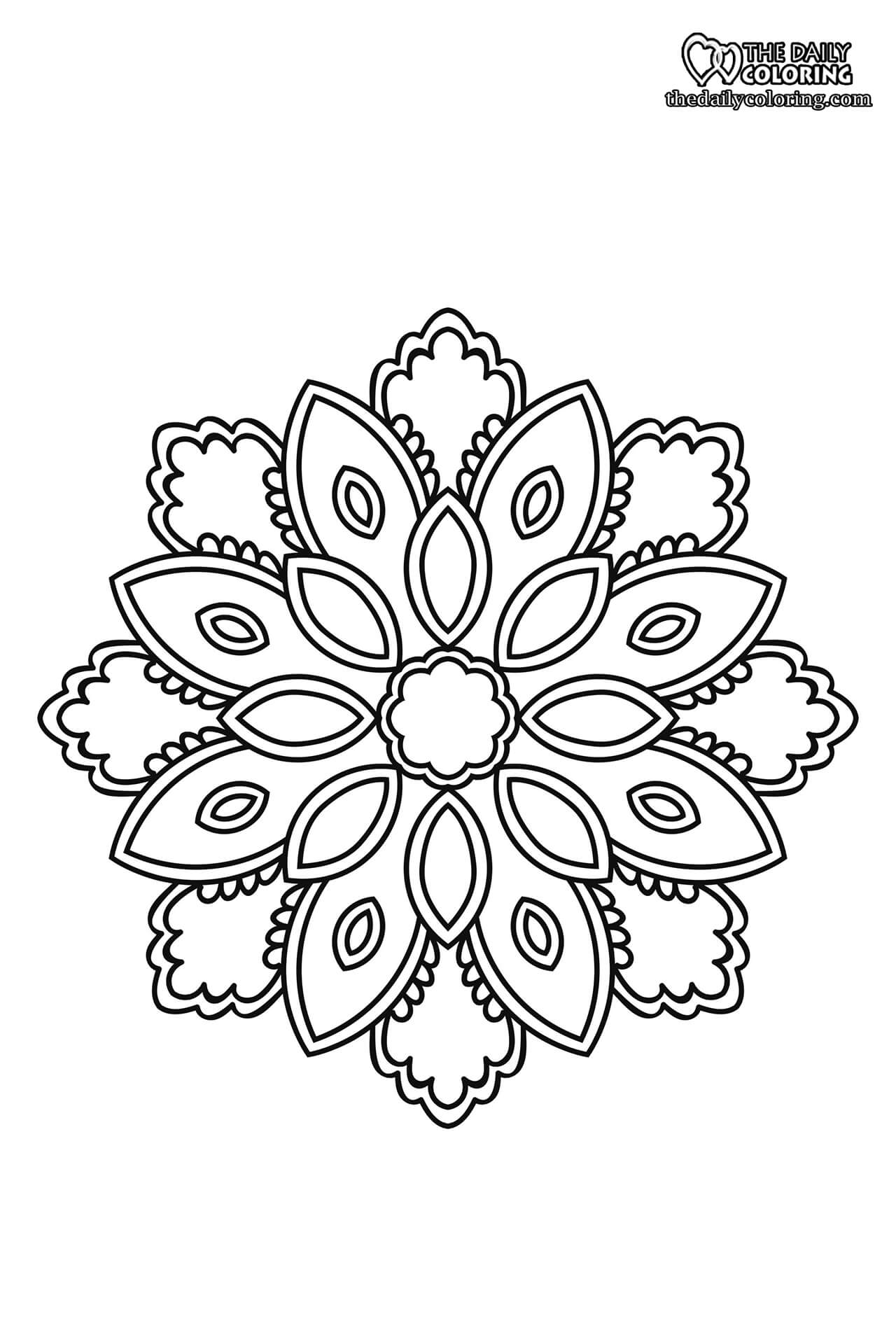 Mandala Flower Coloring Pages   The Daily Coloring