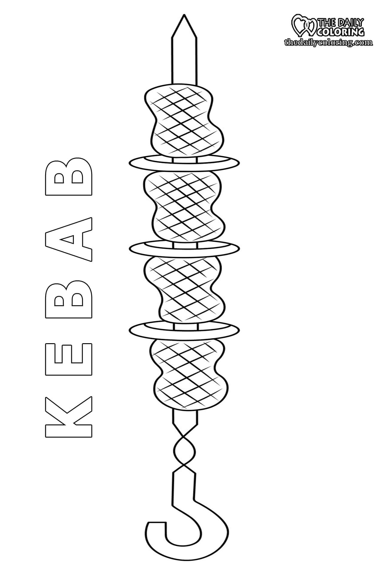 kebab-coloring-page