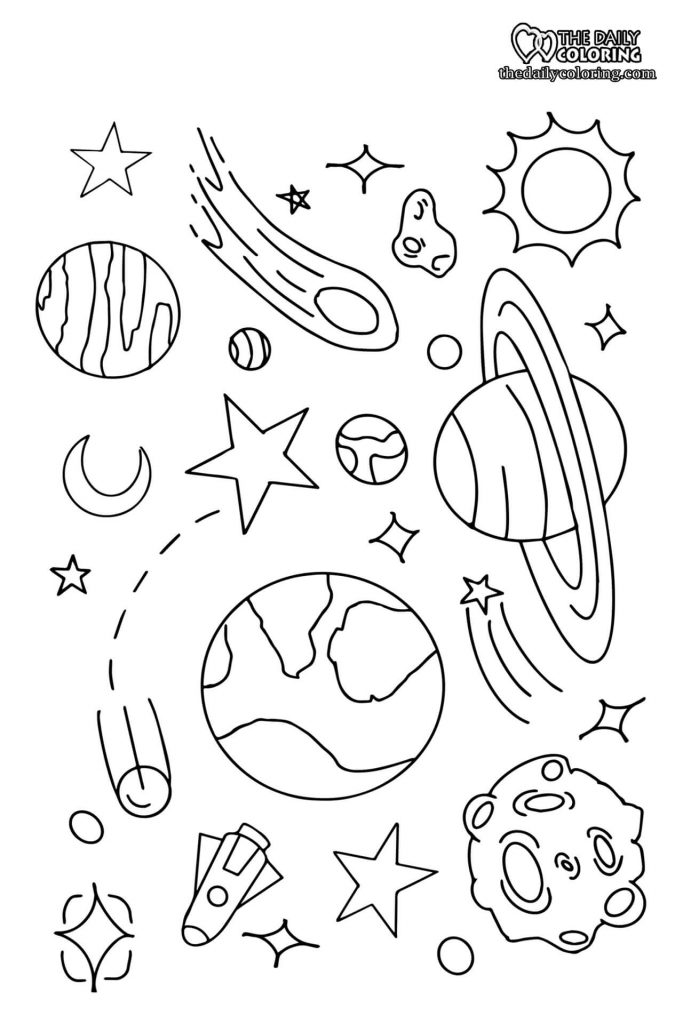 Space Coloring Pages - The Daily Coloring