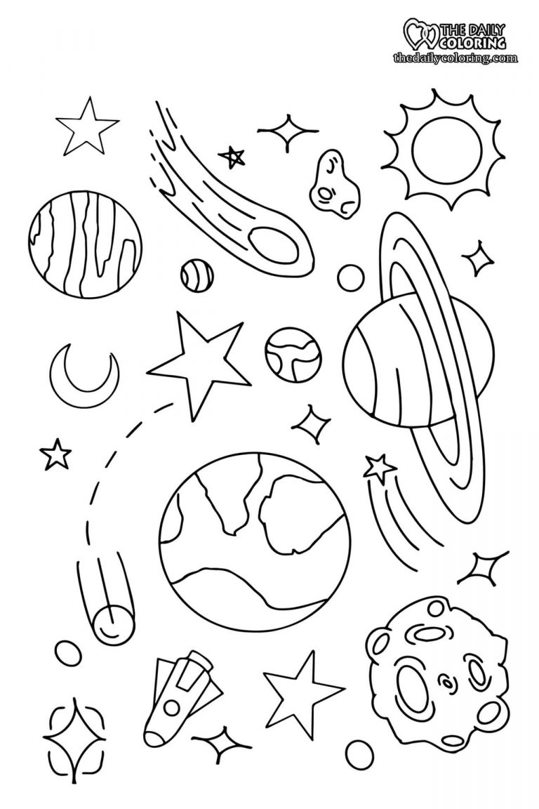 Space Coloring Pages - The Daily Coloring