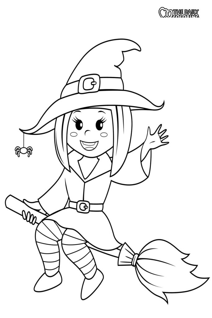 Witch Coloring Pages - The Daily Coloring
