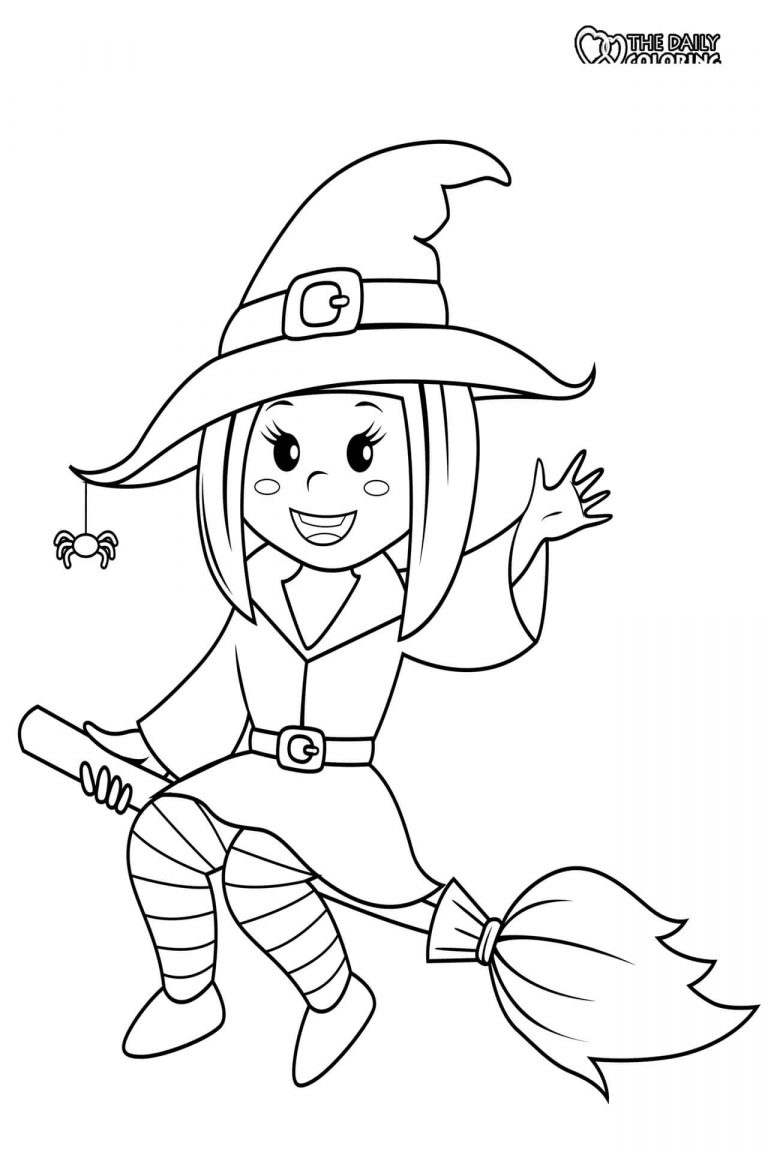 Witch Coloring Pages - The Daily Coloring