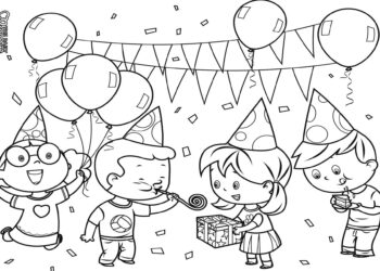 party-coloring-page-hd