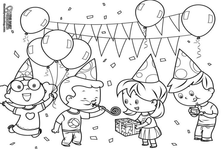 party-coloring-page-hd