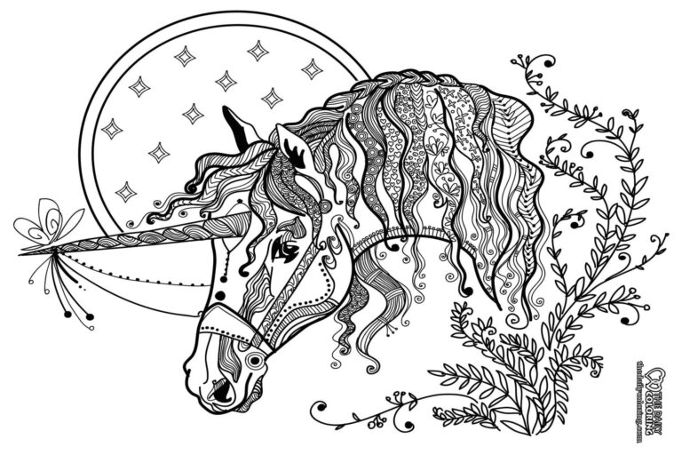 Mandala Unicorn Coloring Pages - The Daily Coloring