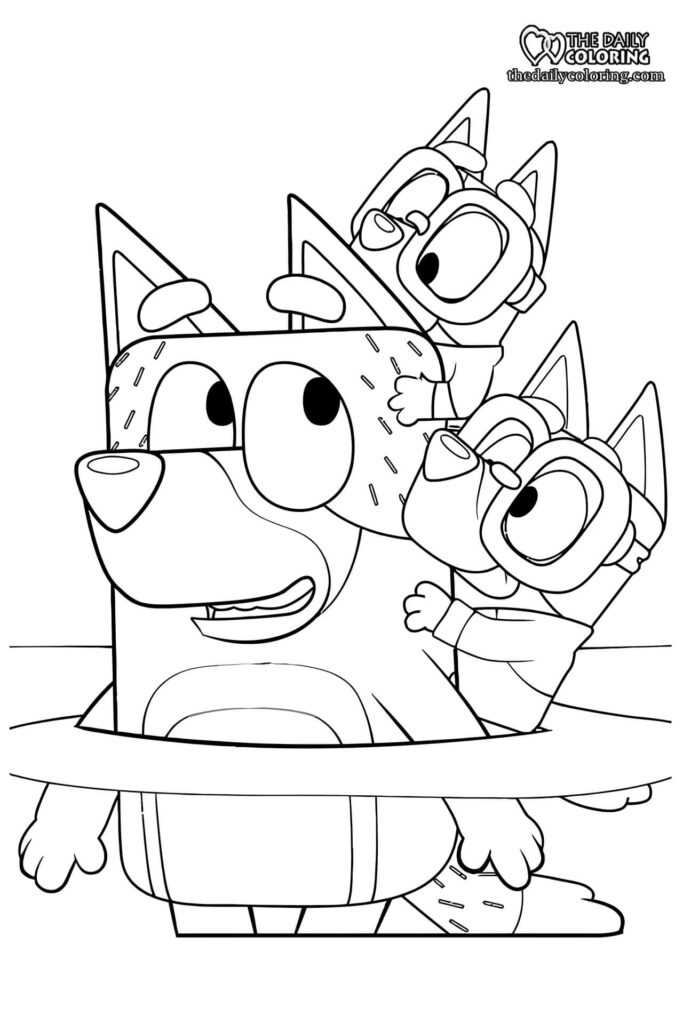 Bluey Coloring Pages - The Daily Coloring