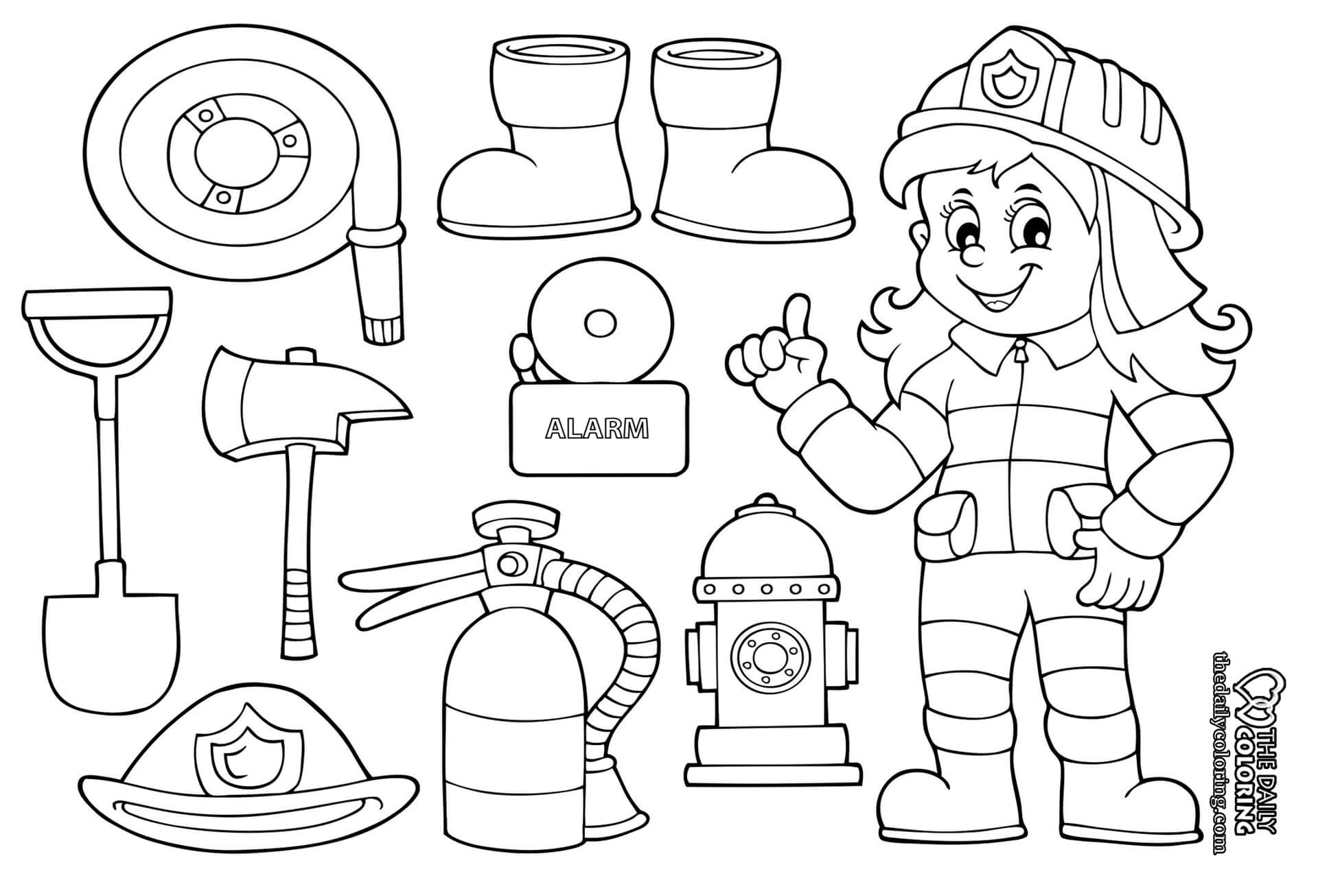 preschool free coloring pages firemen