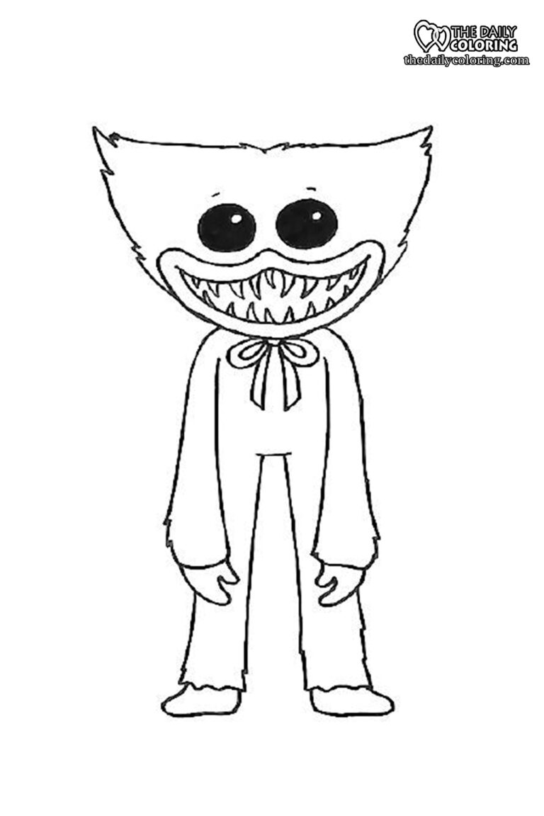 Huggy Wuggy Coloring Pages - The Daily Coloring