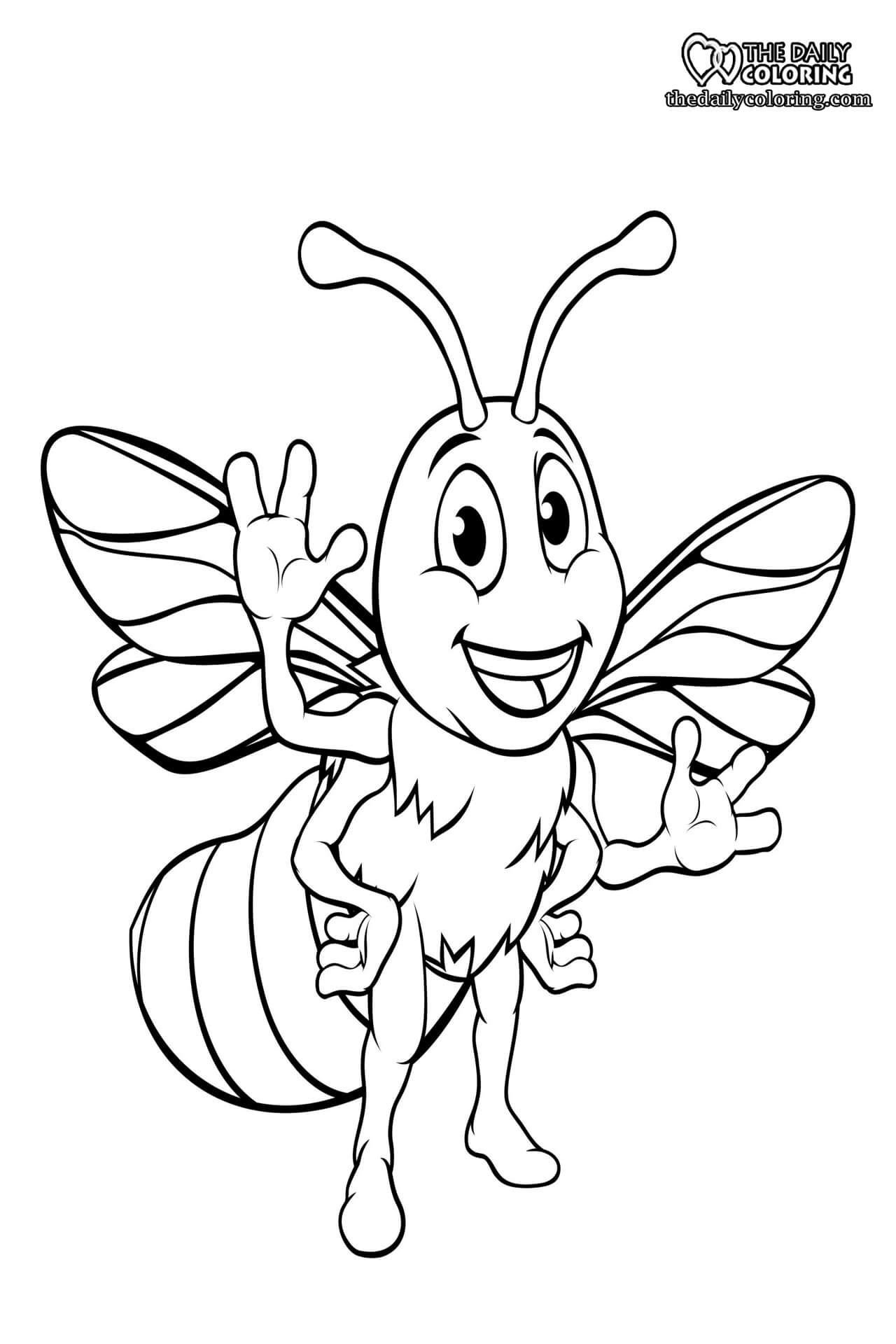 bee-coloring-page