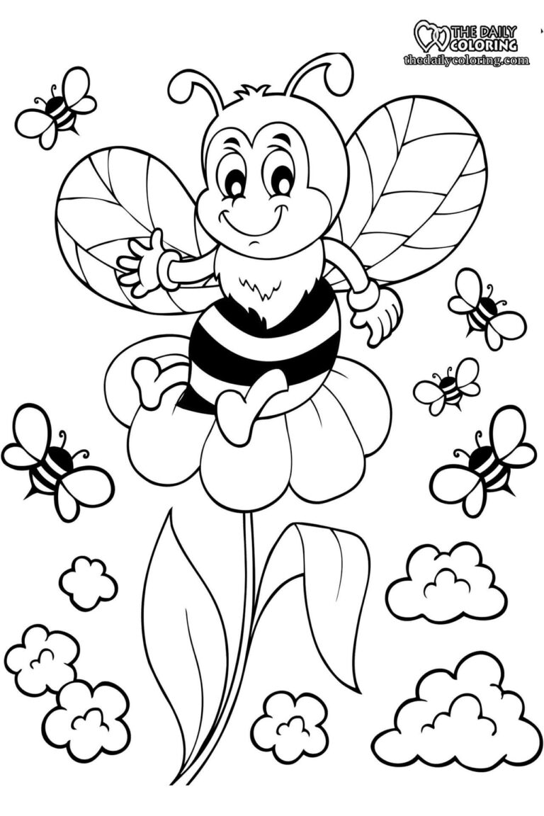 Bee Coloring Pages - The Daily Coloring