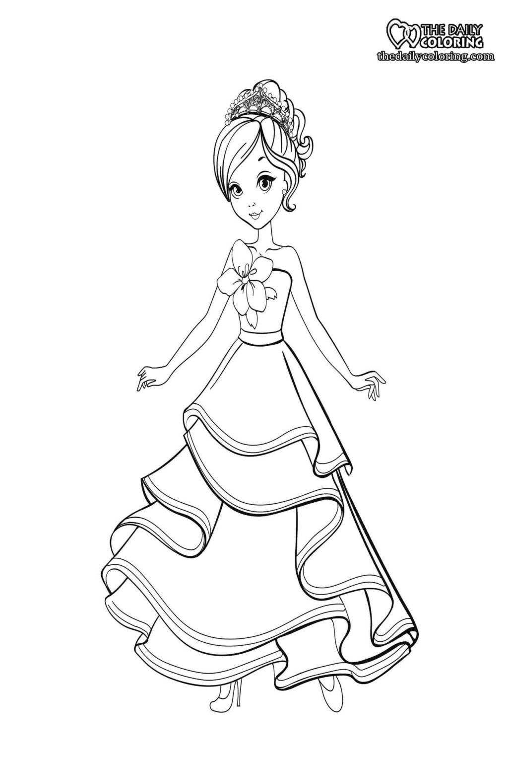 Princess Coloring Pages - The Daily Coloring