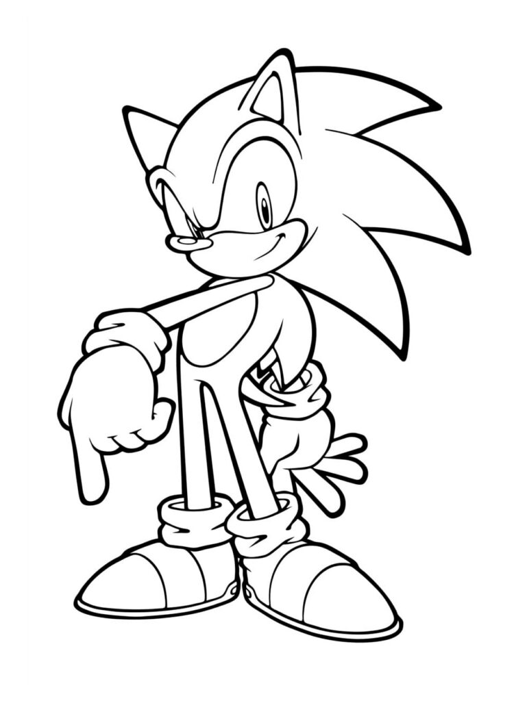 Super Sonic The Hedgehog Coloring Pages Free **2024** - The Daily Coloring