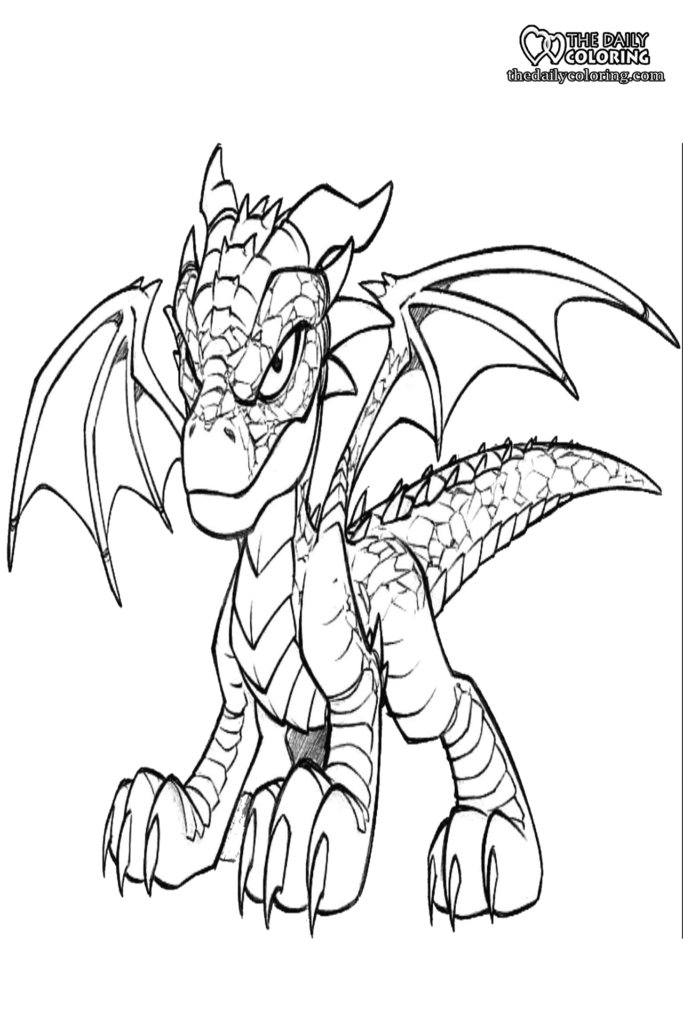 Dragon Coloring Pages Free **2024** - The Daily Coloring