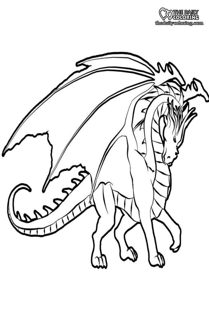 Dragon Coloring Pages Free **2024** - The Daily Coloring