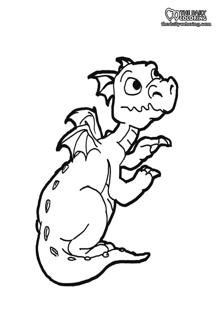 Dragon Coloring Pages Free **2024** - The Daily Coloring