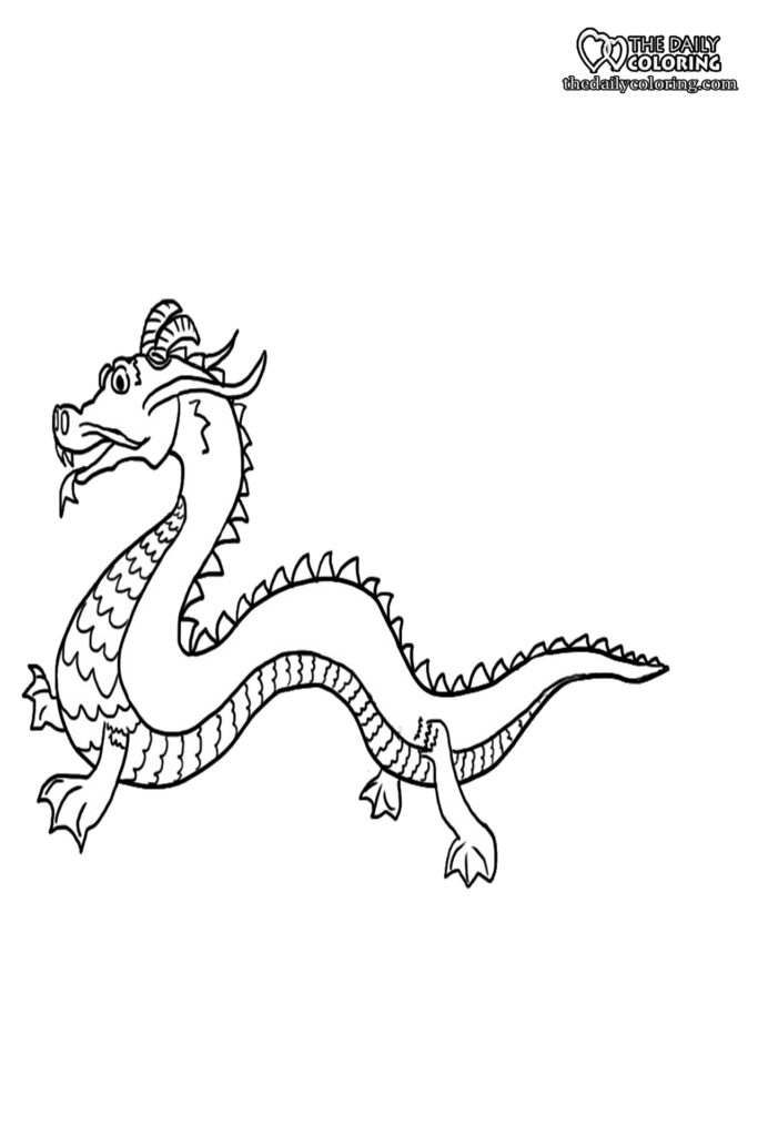 Dragon Coloring Pages Free **2024** - The Daily Coloring