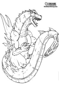 Godzilla Coloring Pages Free **2024** - The Daily Coloring