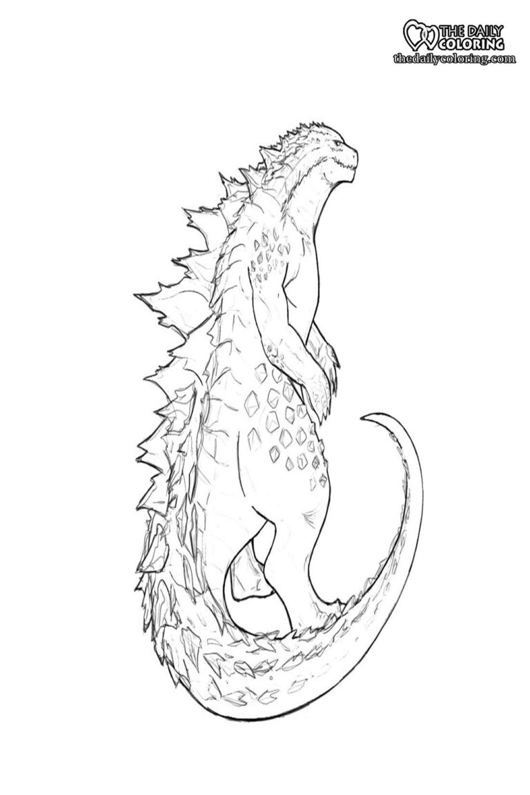 Godzilla Coloring Pages Free **2024** - The Daily Coloring