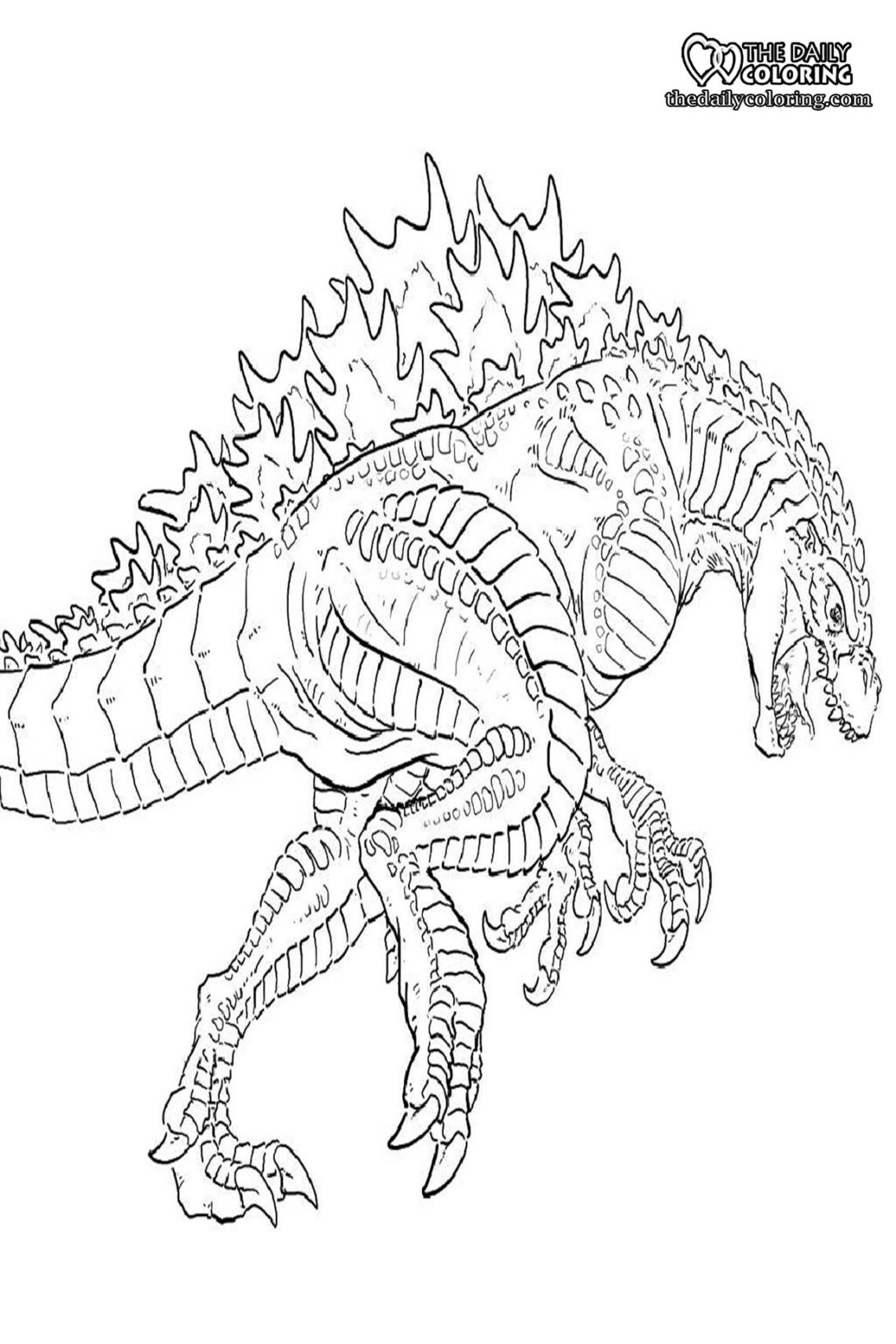 Godzilla Coloring Pages Free **2024** - The Daily Coloring