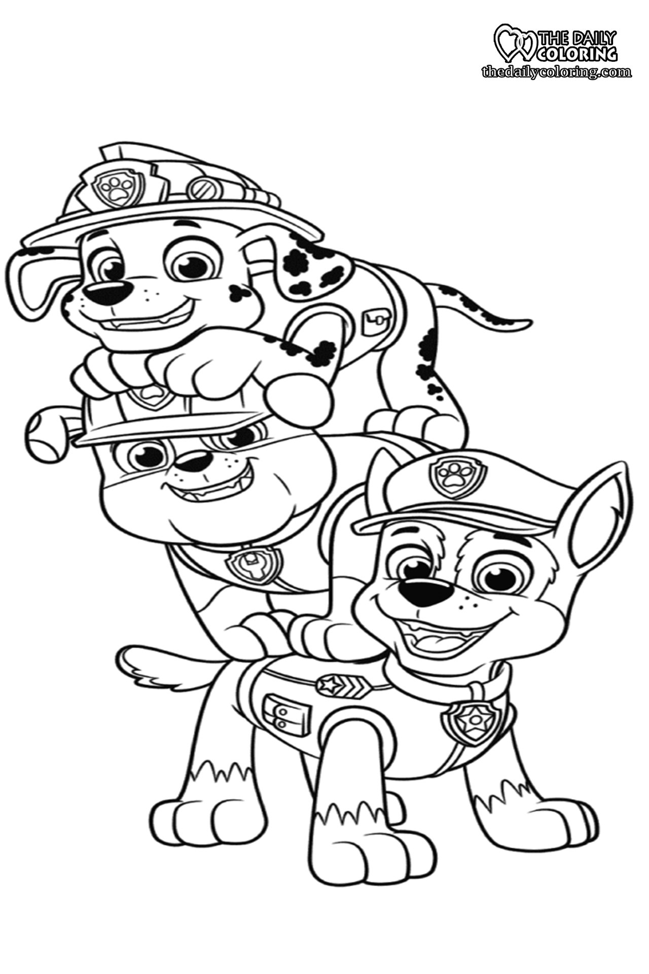 Free Printable Paw Patrol Coloring Pages [New] - The Daily Coloring