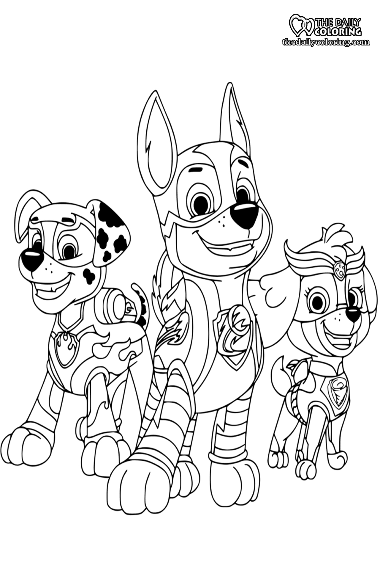 Free Printable Paw Patrol Coloring Pages [New] - The Daily Coloring